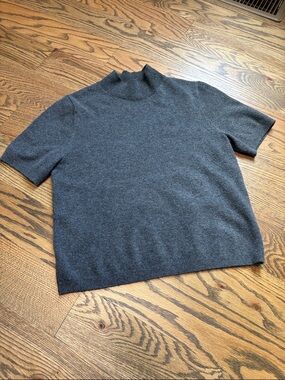 a new day Charcoal Short-Sleeve Turtleneck Sweater, S